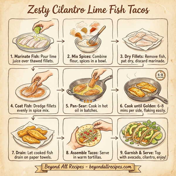 Zesty Cilantro Lime Fish Tacos instructions