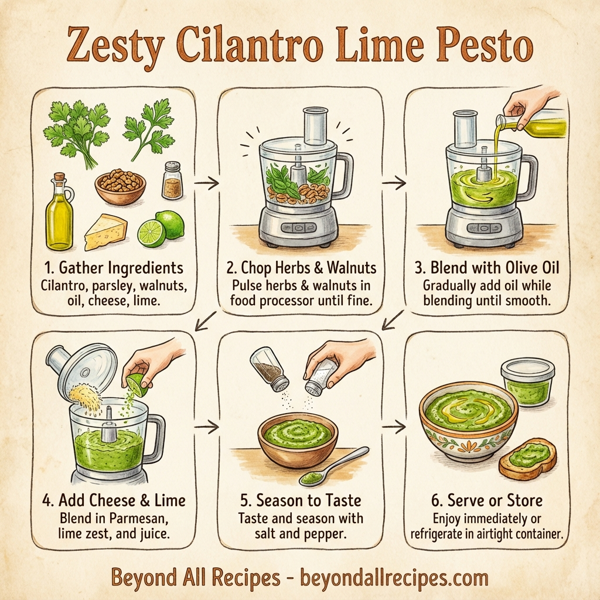 Zesty Cilantro Lime Pesto instructions