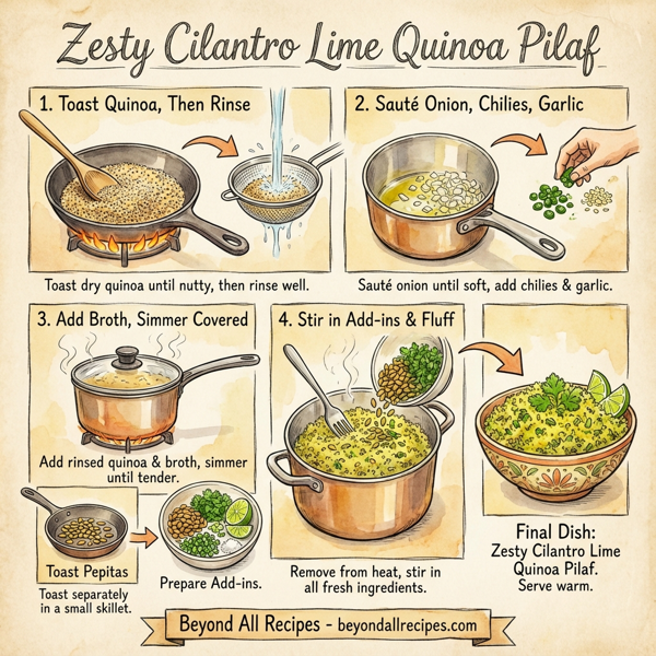 Zesty Cilantro Lime Quinoa Pilaf instructions