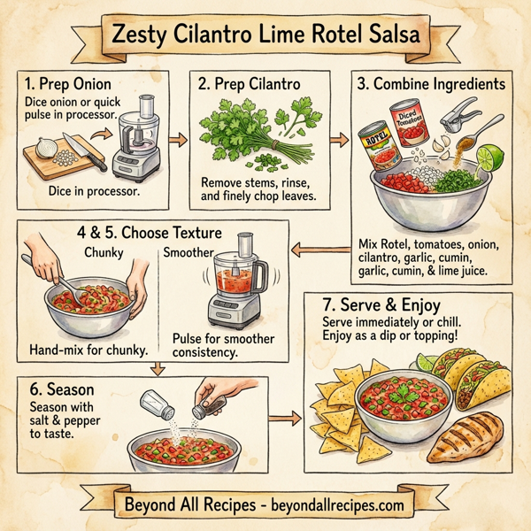 Zesty Cilantro Lime Rotel Salsa instructions