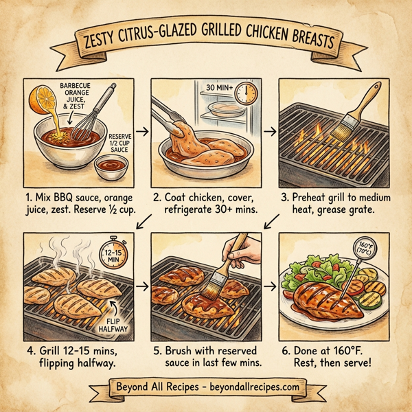 Zesty Citrus-Glazed Grilled Chicken Breasts instructions