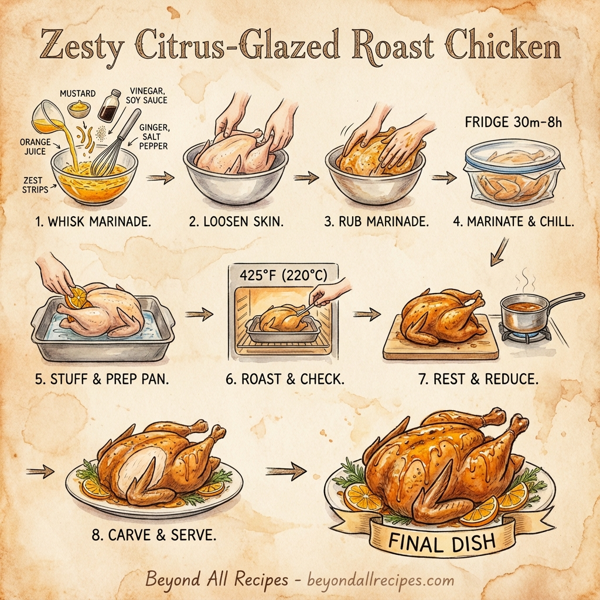 Zesty Citrus-Glazed Roast Chicken instructions