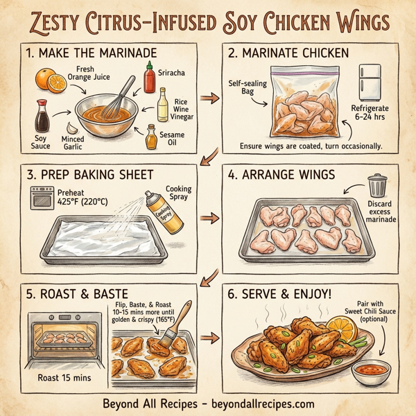 Zesty Citrus-Infused Soy Chicken Wings instructions