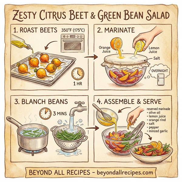 Zesty Citrus Beet & Green Bean Salad instructions