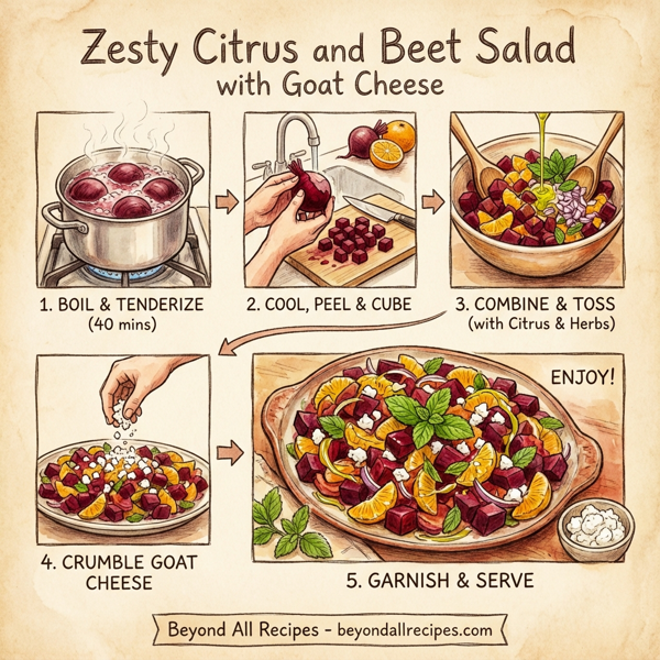 Zesty Citrus and Beet Salad with Goat Cheese instructions