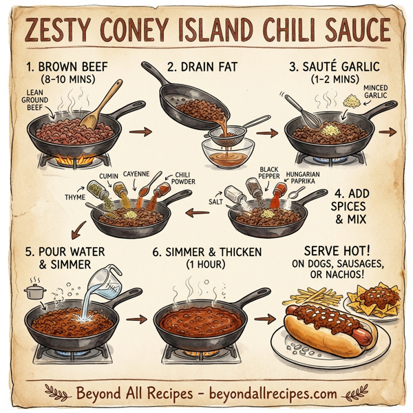 Zesty Coney Island Chili Sauce instructions