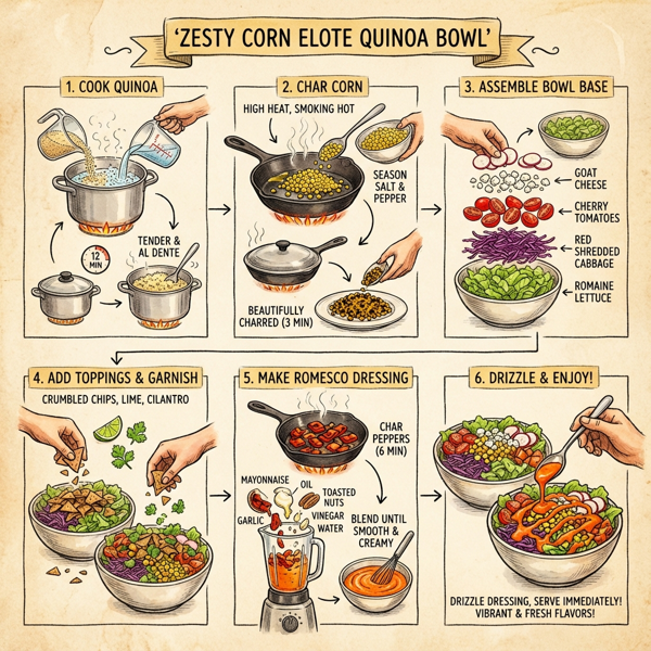 Zesty Corn Elote Quinoa Bowl instructions