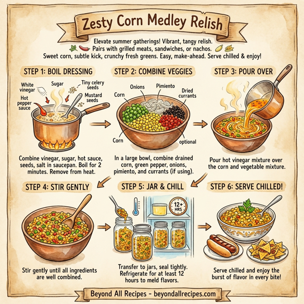 Zesty Corn Medley Relish instructions