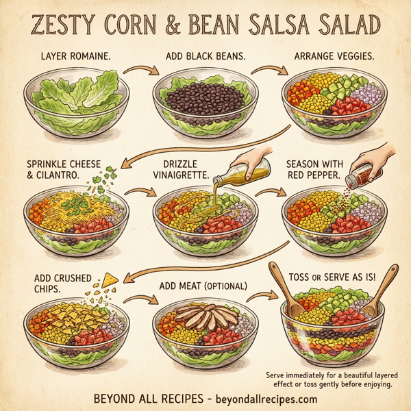 Zesty Corn & Bean Salsa Salad instructions