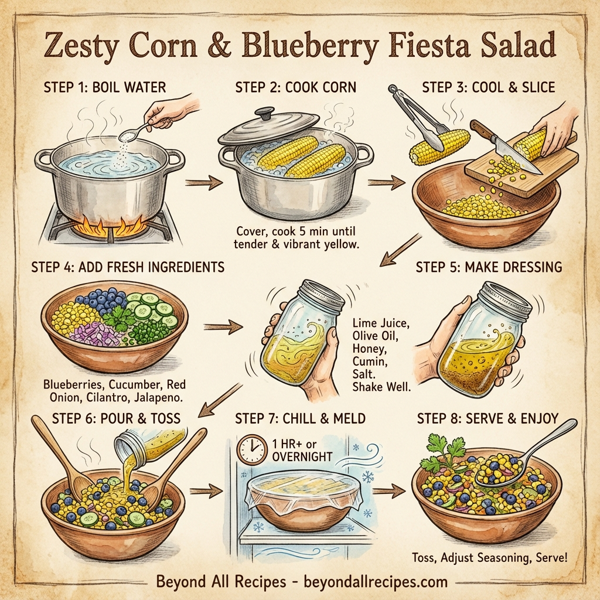 Zesty Corn & Blueberry Fiesta Salad instructions