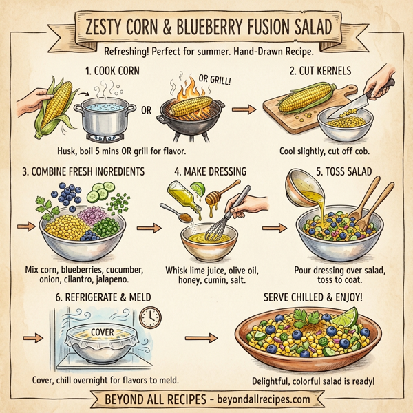 Zesty Corn and Blueberry Fusion Salad instructions