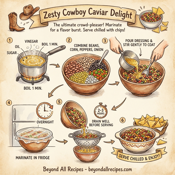 Zesty Cowboy Caviar Delight instructions