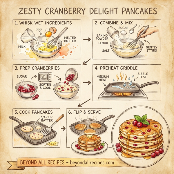 Zesty Cranberry Delight Pancakes instructions