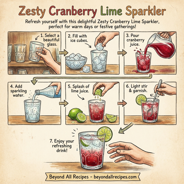 Zesty Cranberry Lime Sparkler instructions