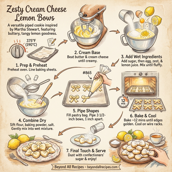 Zesty Cream Cheese Lemon Bows instructions