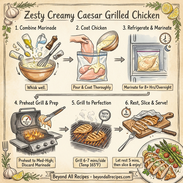 Zesty Creamy Caesar Grilled Chicken instructions
