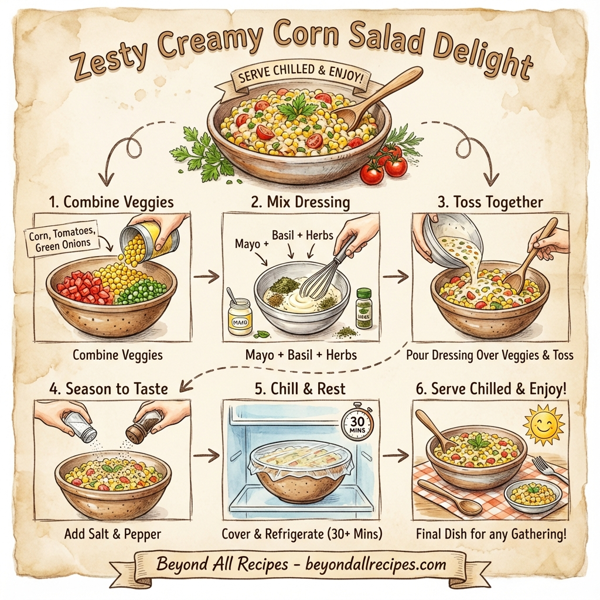Zesty Creamy Corn Salad Delight instructions