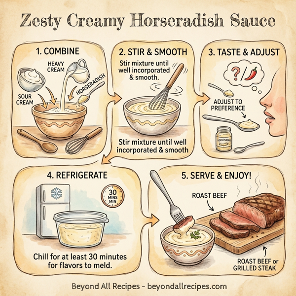 Zesty Creamy Horseradish Sauce instructions