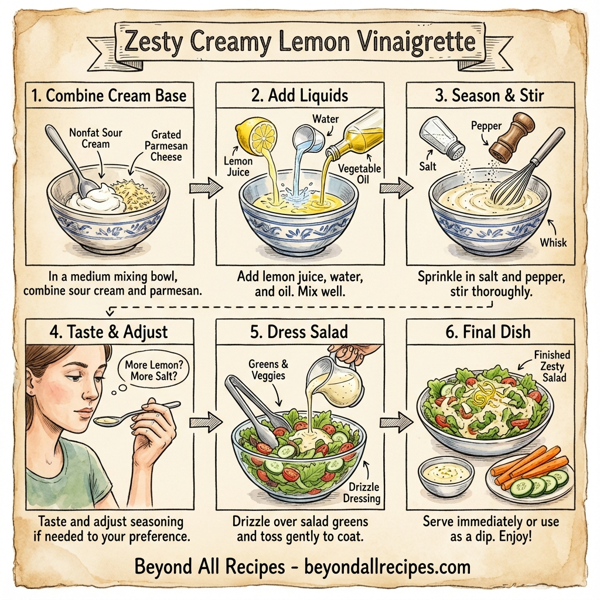 Zesty Creamy Lemon Vinaigrette instructions