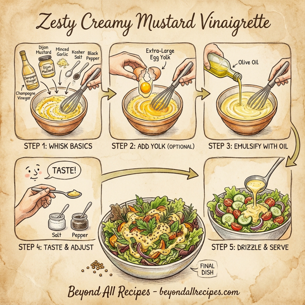 Zesty Creamy Mustard Vinaigrette instructions