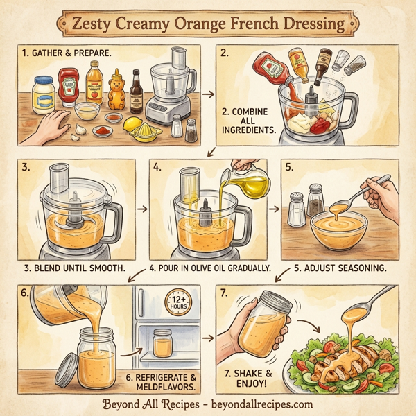Zesty Creamy Orange French Dressing instructions