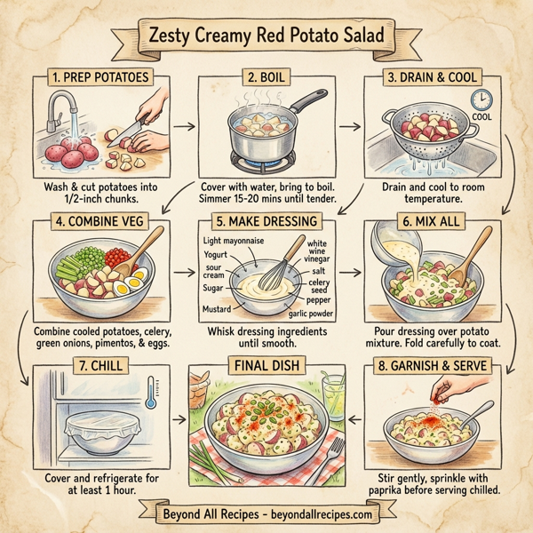 Zesty Creamy Red Potato Salad instructions