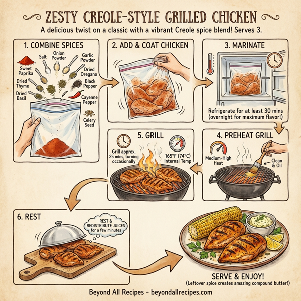 Zesty Creole-Style Grilled Chicken instructions