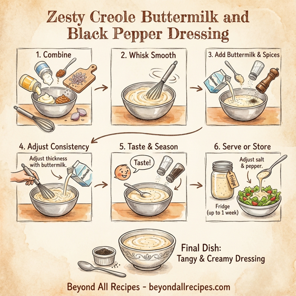 Zesty Creole Buttermilk and Black Pepper Dressing instructions
