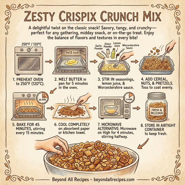 Zesty Crispix Crunch Mix instructions