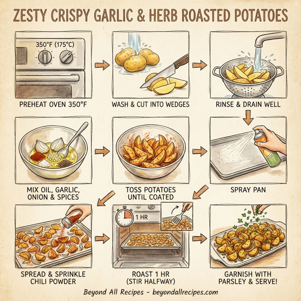 Zesty Crispy Garlic & Herb Roasted Potatoes instructions