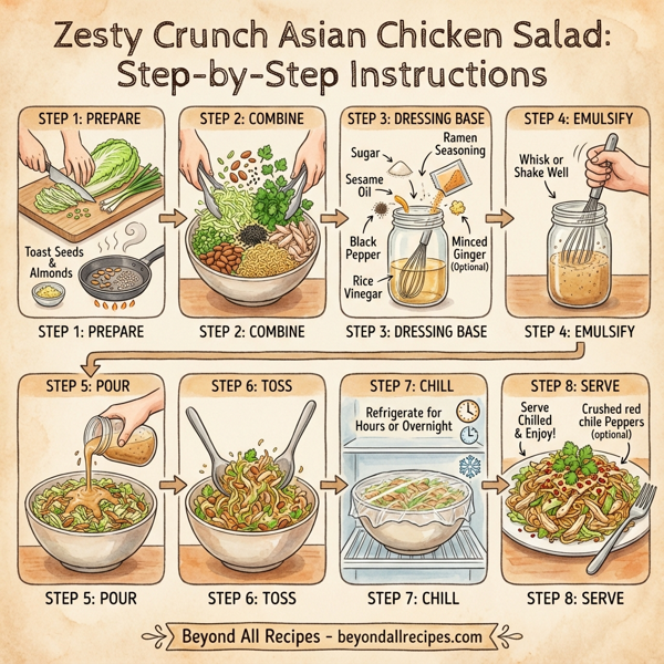 Zesty Crunch Asian Chicken Salad instructions