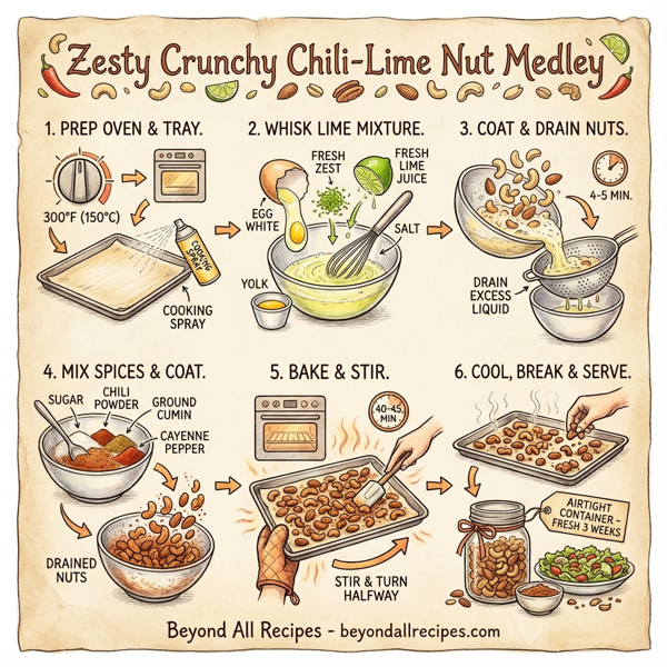 Zesty Crunchy Chili-Lime Nut Medley instructions
