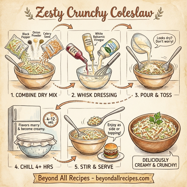 Zesty Crunchy Coleslaw instructions