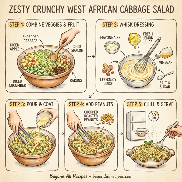 Zesty Crunchy West African Cabbage Salad instructions
