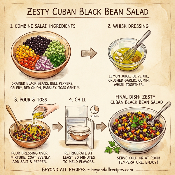 Zesty Cuban Black Bean Salad instructions