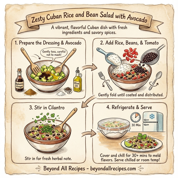 Zesty Cuban Rice and Bean Salad with Avocado instructions