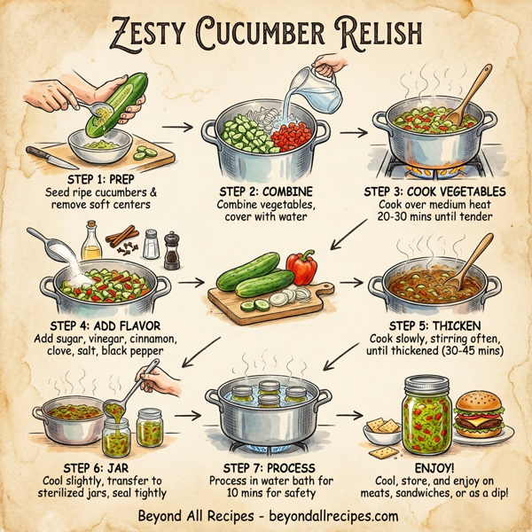 Zesty Cucumber Relish instructions