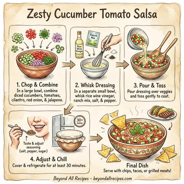 Zesty Cucumber Tomato Salsa instructions