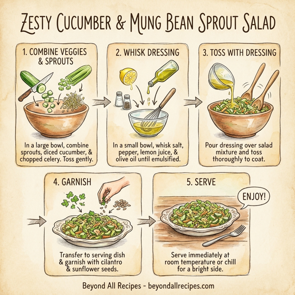Zesty Cucumber and Mung Bean Sprout Salad instructions
