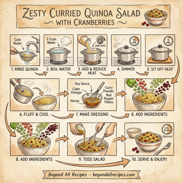 Zesty Curried Quinoa Salad with Cranberries instructions