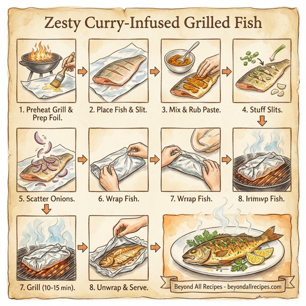 Zesty Curry-Infused Grilled Fish instructions