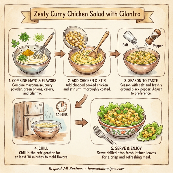 Zesty Curry Chicken Salad with Cilantro instructions
