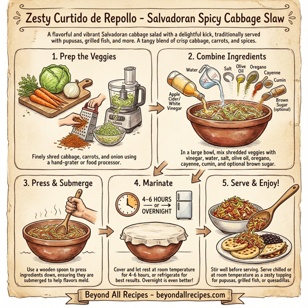 Zesty Curtido de Repollo - Salvadoran Spicy Cabbage Slaw instructions