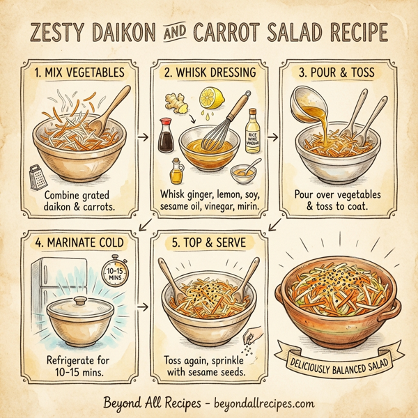 Zesty Daikon and Carrot Salad instructions