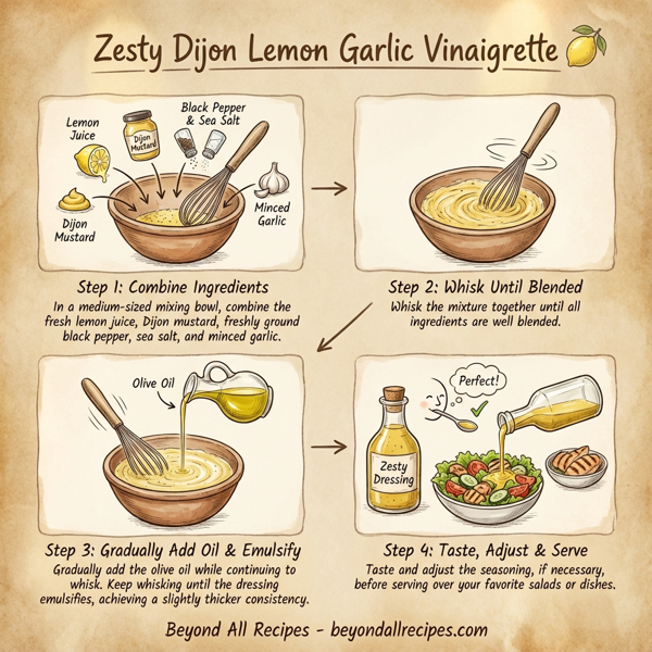 Zesty Dijon Lemon Garlic Vinaigrette instructions
