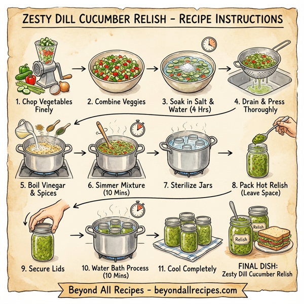 Zesty Dill Cucumber Relish instructions