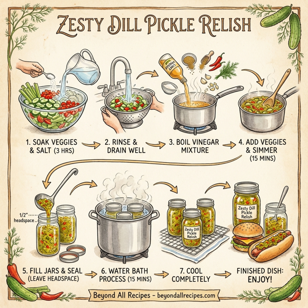 Zesty Dill Pickle Relish instructions