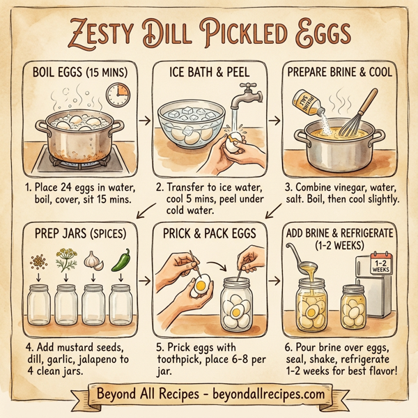 Zesty Dill Pickled Eggs instructions