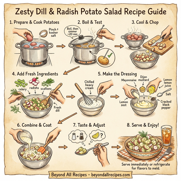 Zesty Dill & Radish Potato Salad instructions