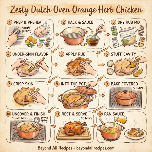 Zesty Dutch Oven Orange Herb Chicken instructions